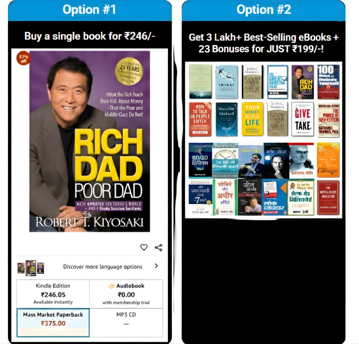 Two options comparison